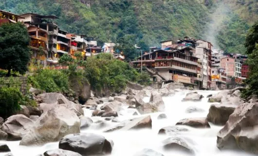 South America lodge on edge of river