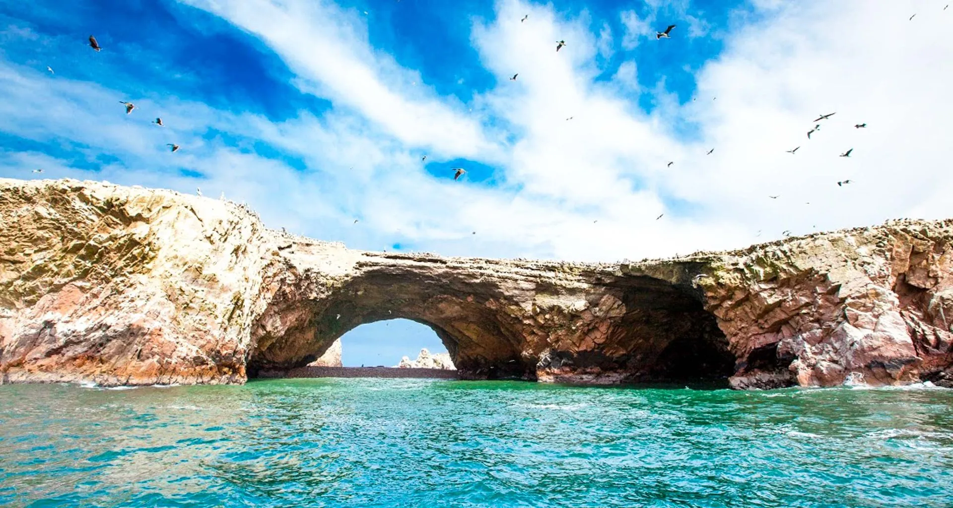 Rock arch over section of ocean