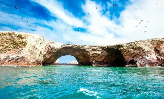 Rock arch over section of ocean
