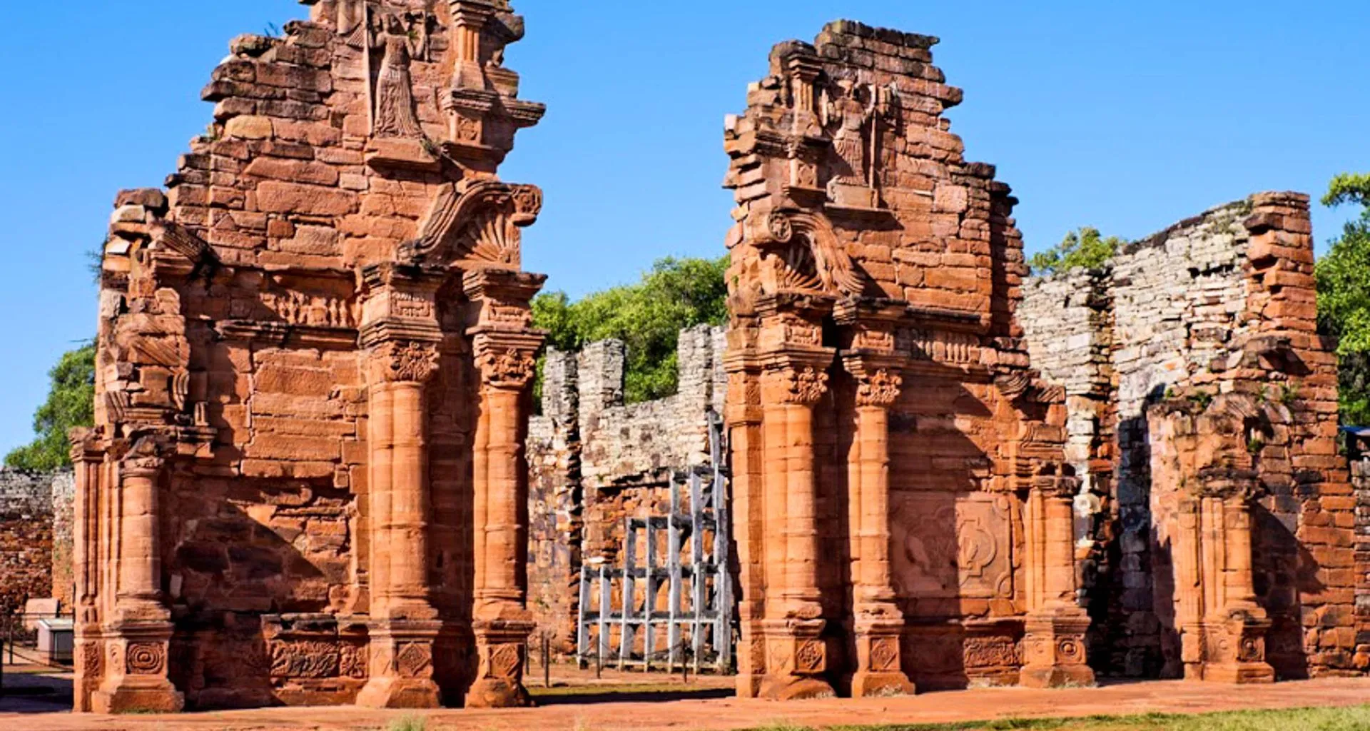 Gate in wall of South America ruins