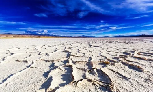 Cracked earth of South America desert