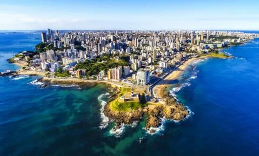 Aerial view of Salvador da Bahia, Brazil
