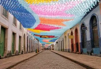 cobblestone streed in Sao Luis Brazil