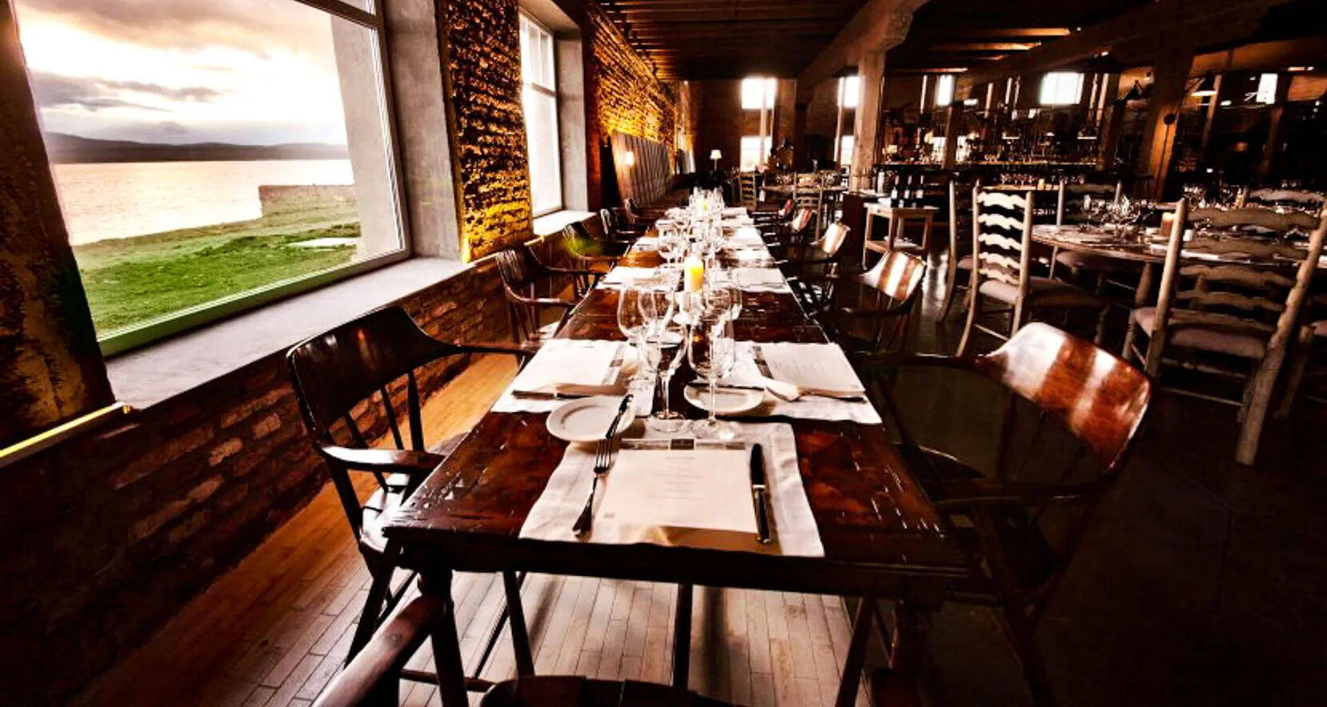 Dining room of Singular Patagonia Hotel