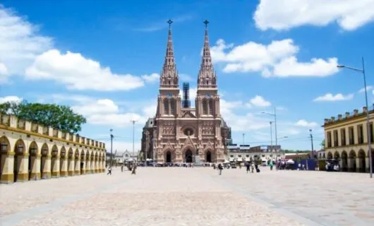 Church in South America plaza