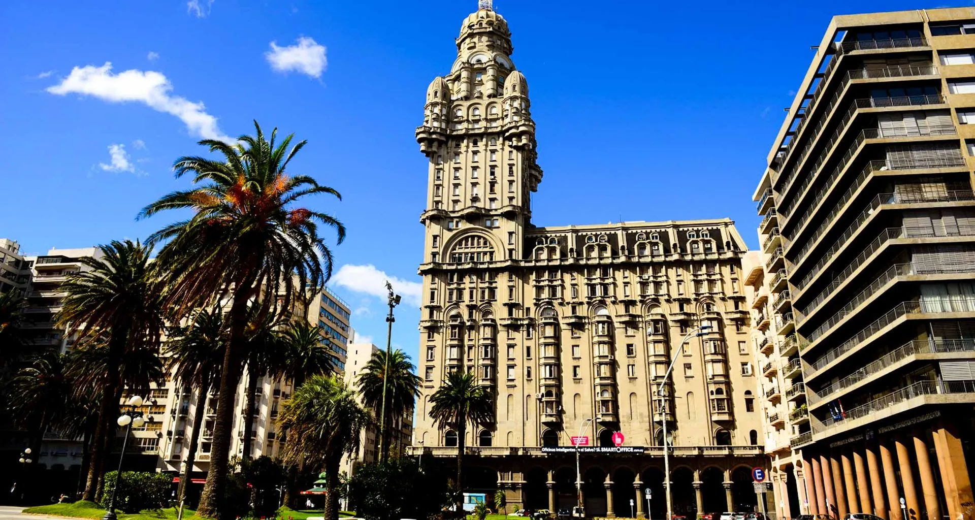 Tall buildings in South America city