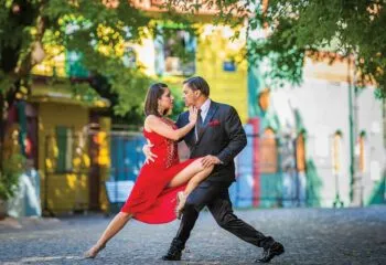 Tango dancers in Buenos Aires Argentina. Combine Uruguay vacations with an Argentina tour.