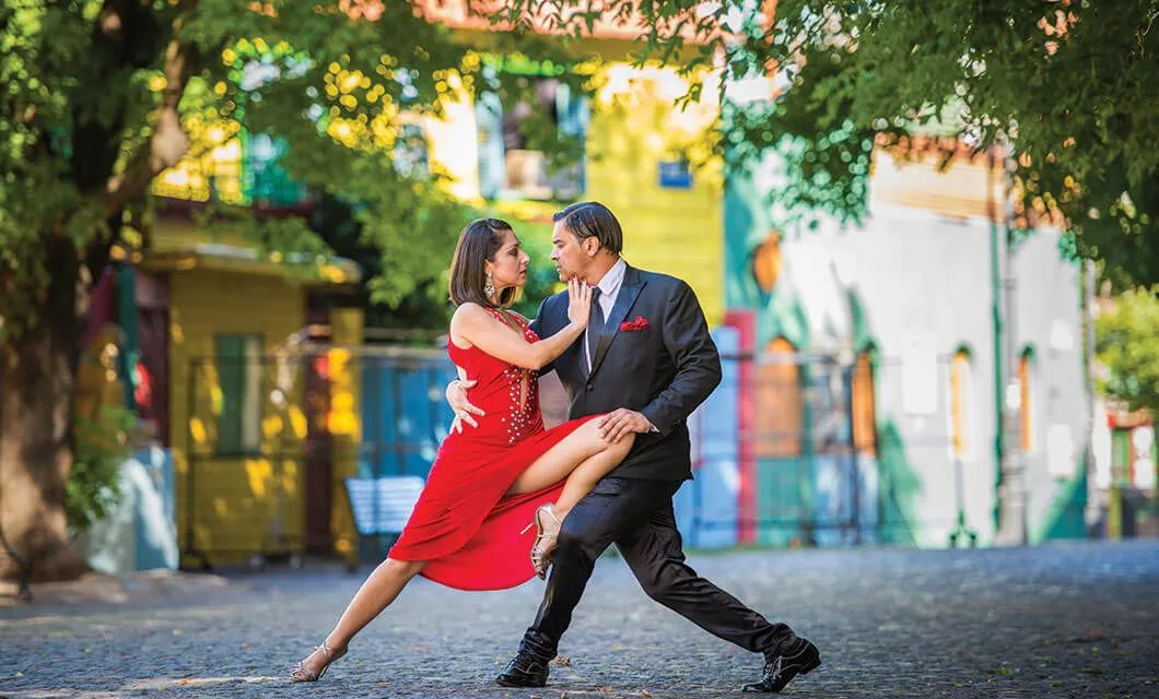Tango dancers in Buenos Aires Argentina. Combine Uruguay vacations with an Argentina tour.