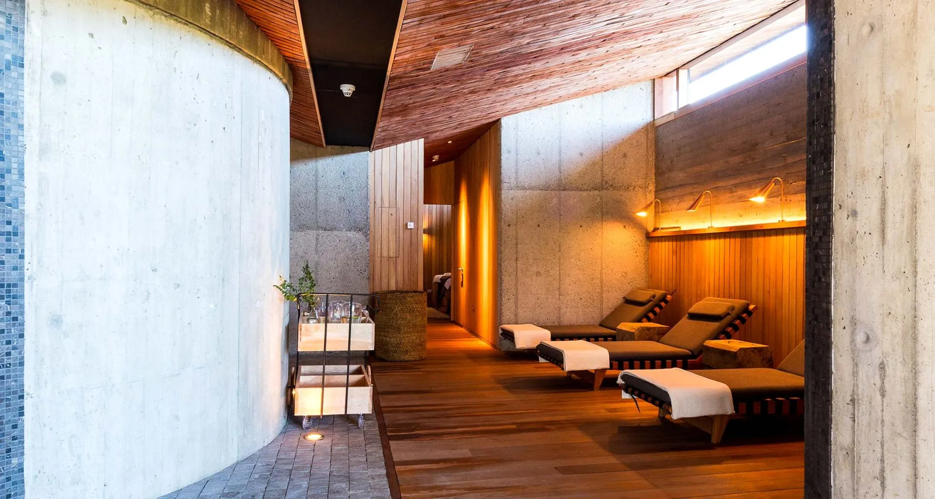 Lounge of spa at Tierra Chiloe Hotel