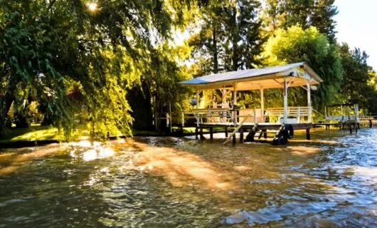 Riverside dock of Tigre Delta