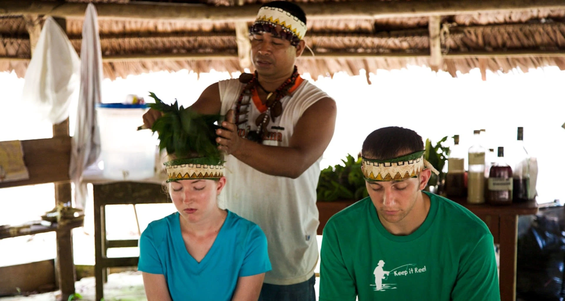 Travelers get service at medicinal garden