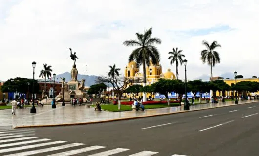 Plaza de Armas in Trujillo, Peru