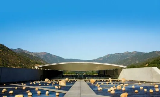 Low building of Vina Vik Winery