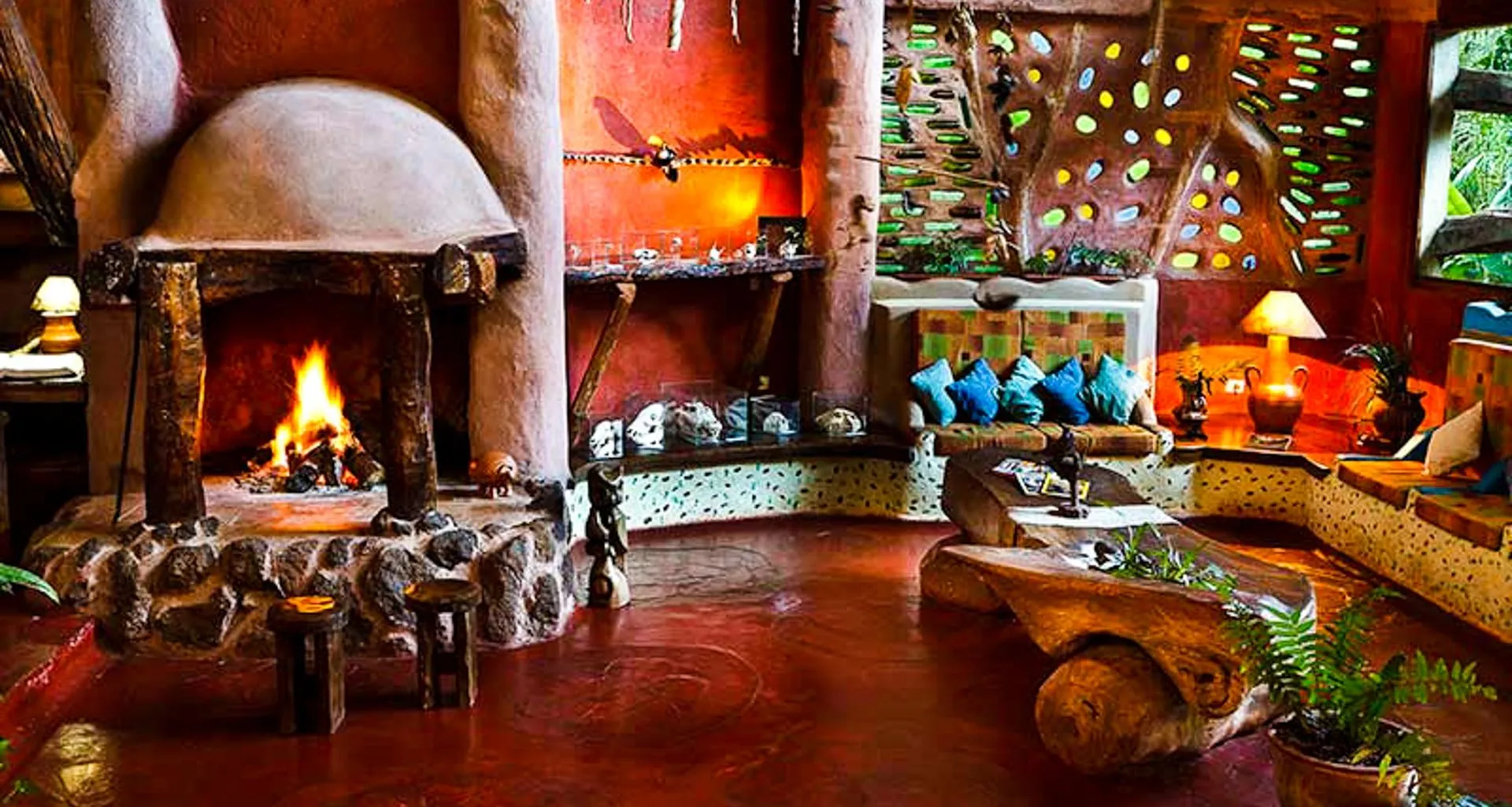 Lounge of Yacutinga Lodge