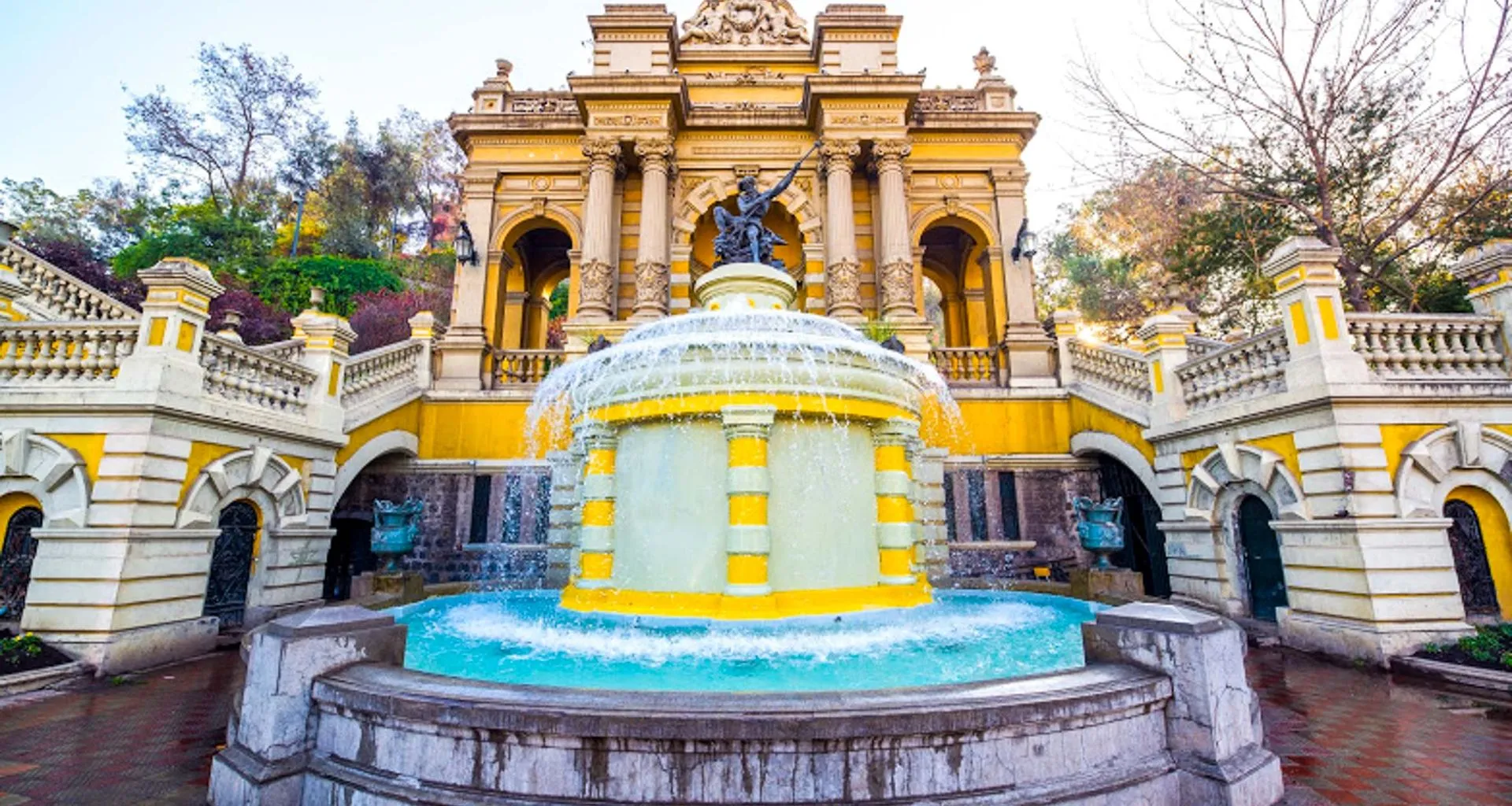 Yellow fountain in South America