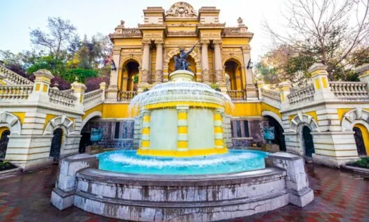 Yellow fountain in South America