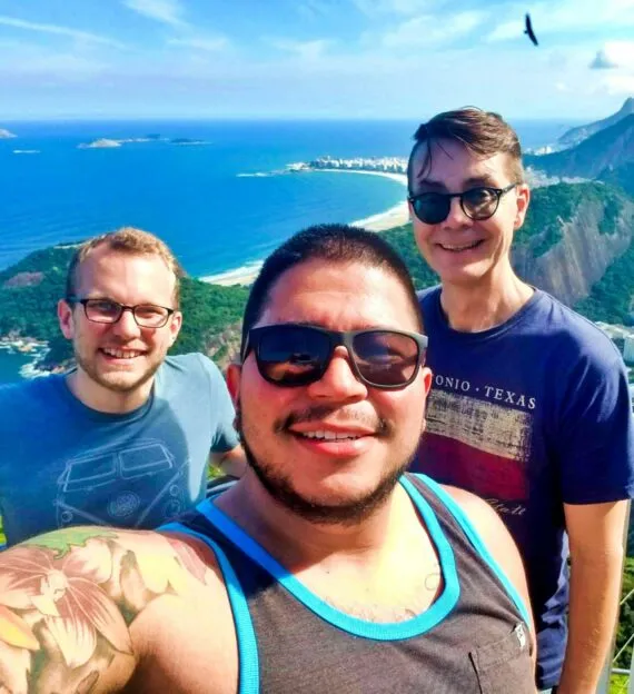 SAT team takes selfie above Rio de Janeiro, Brazil