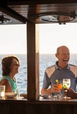 three people on the ecuador galapagos legend cruise