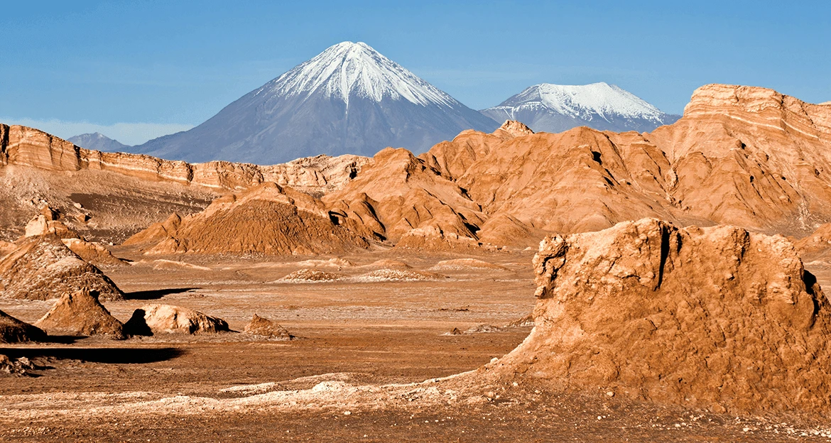 Atacama Desert with mountain
