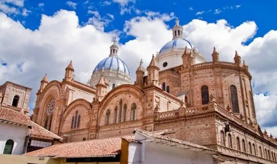old-cathedral-in-ecuador-with-beaitful-blue-roof