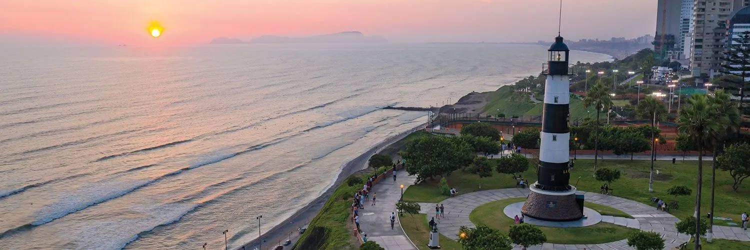 sunset in Lima Peru in the summer