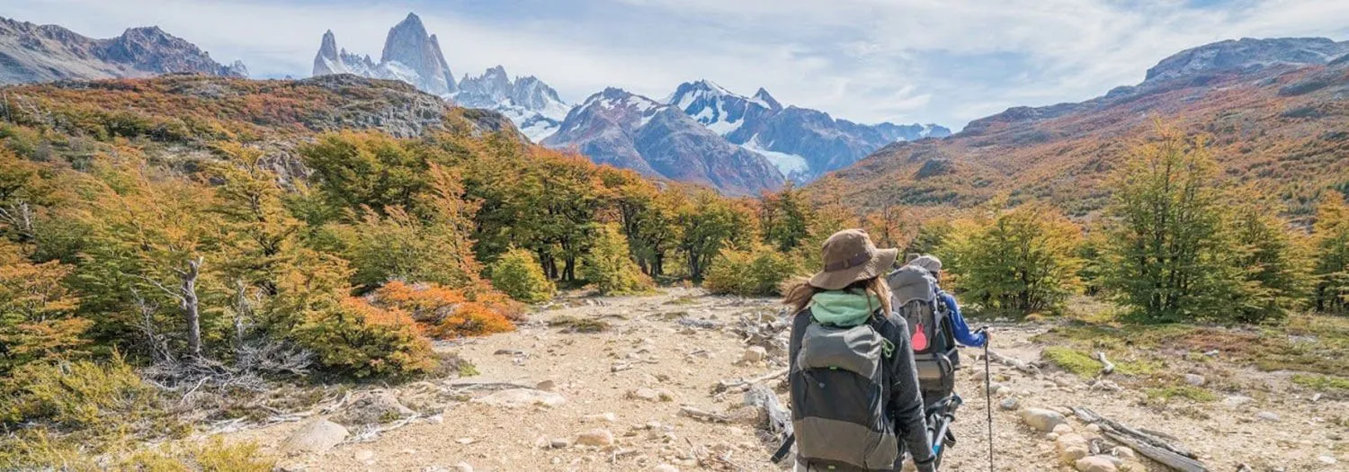 hikers exploring Patagonia during Autumn