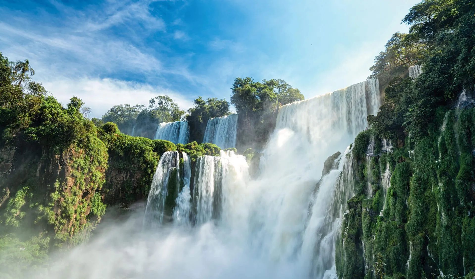 View of the Iguazu Falls on the Argentina side