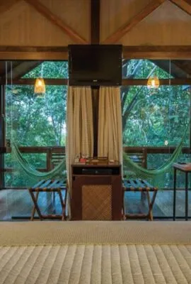 Inside of Anavilhanas Amazon lodge room