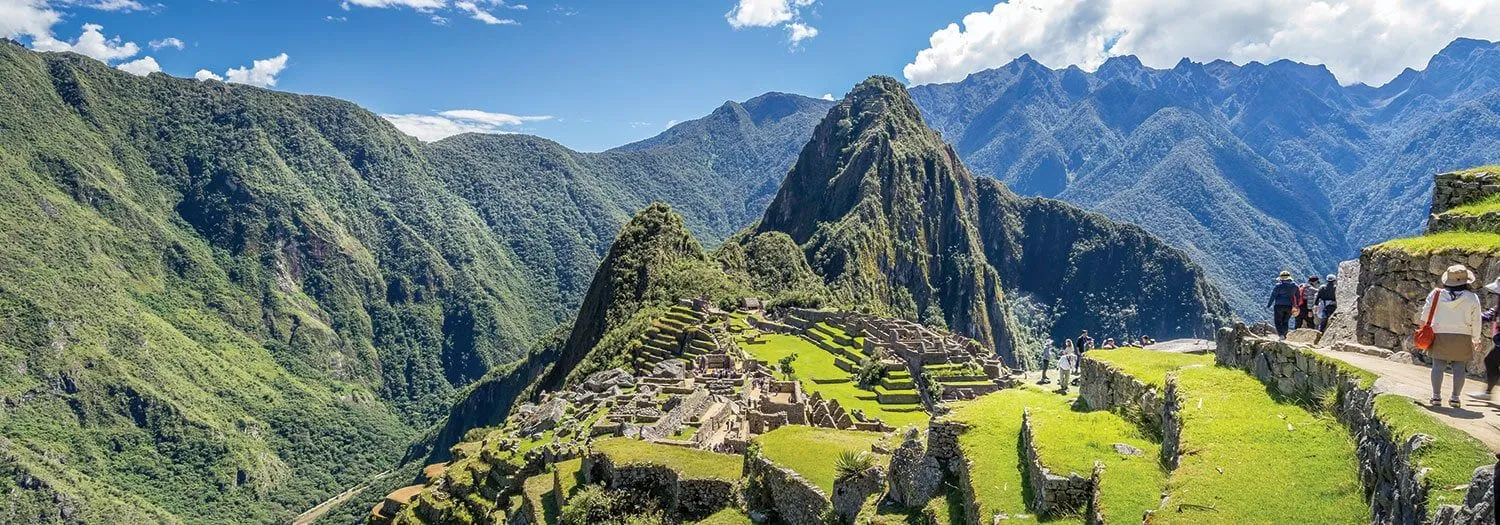 Sunny day at Machu Picchu in the winter