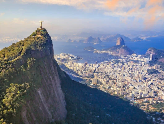 Rio de Janeiro and Corcovado Mountain from behind
