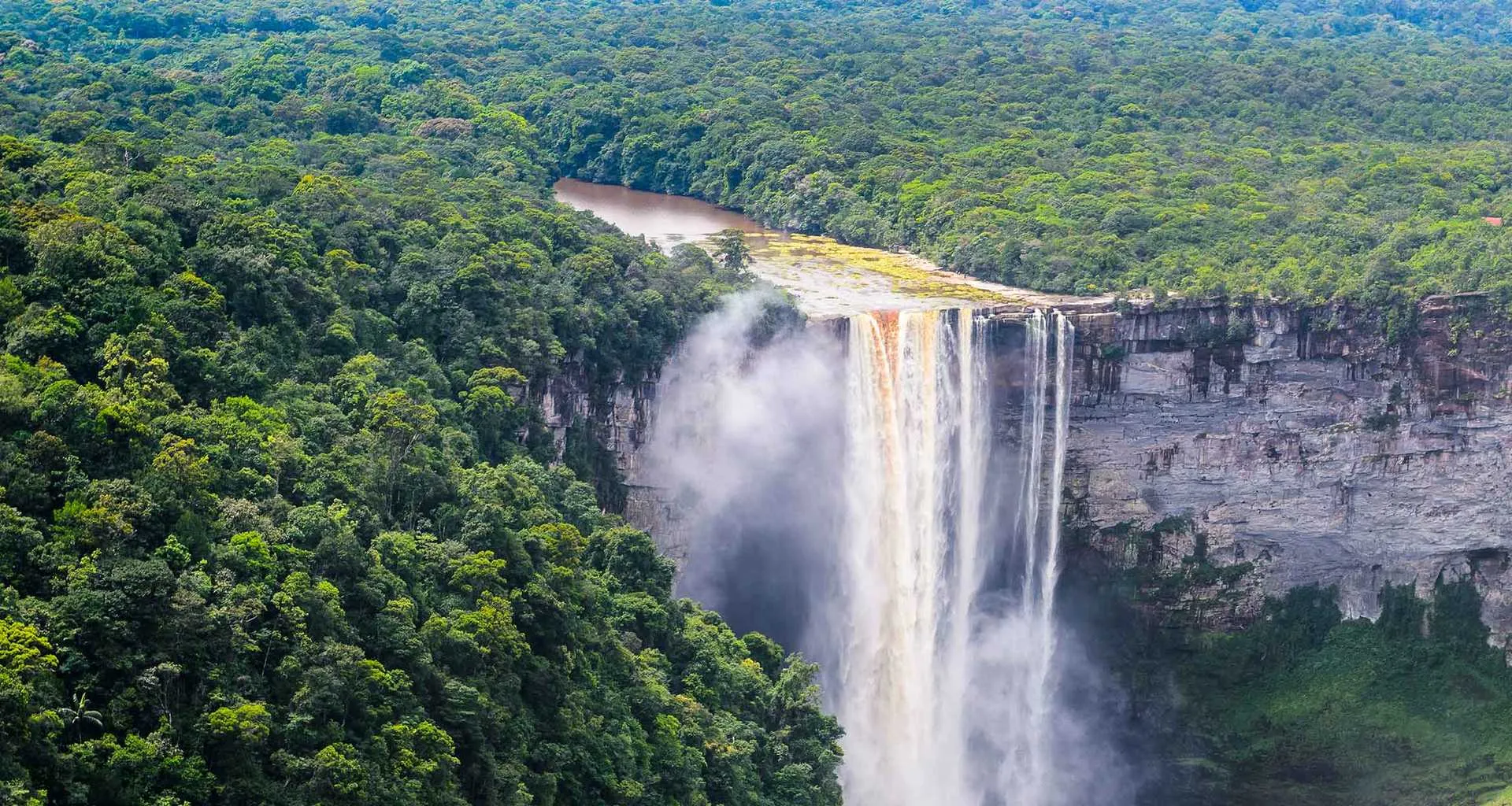 aerial view of kaieteur falls