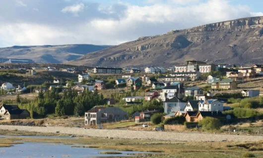 El Calafate city center on sunny day