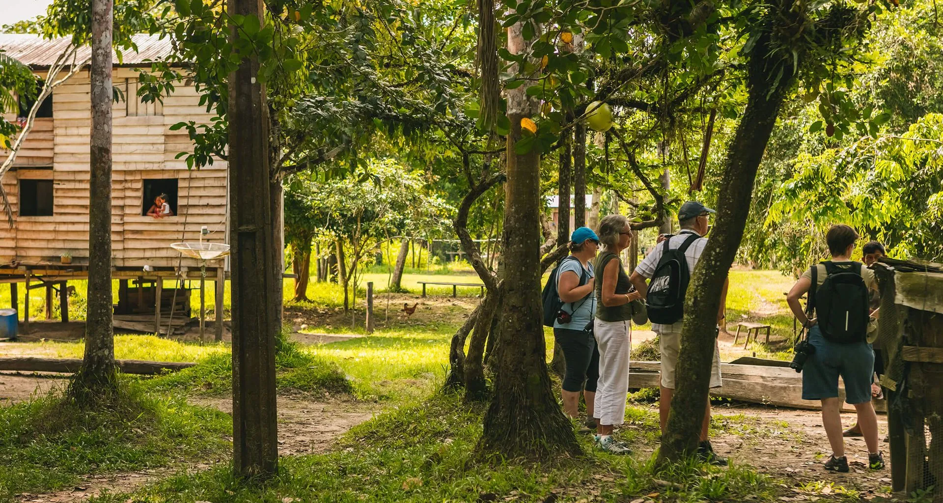 tour being guided through local Amazonian community