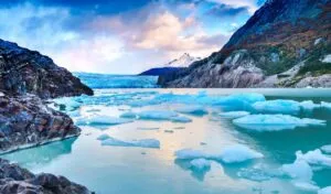 Patagonia glacier and water