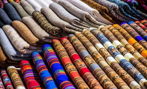 artisan cloth at traditional market