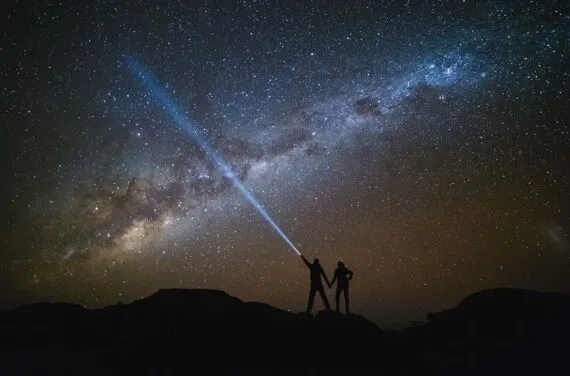 Stargazing in Guyana on clear night