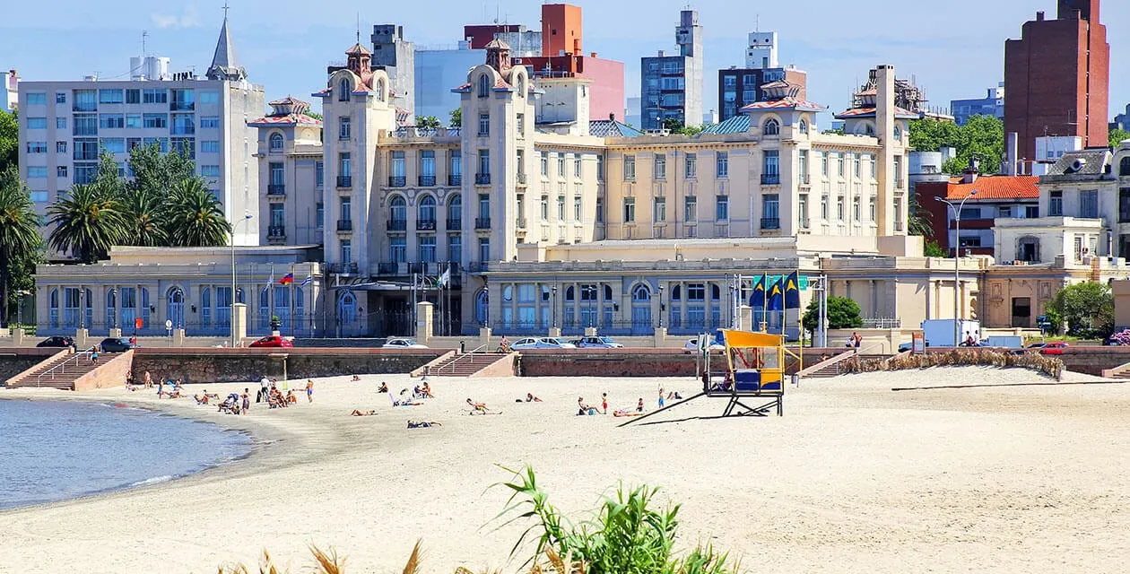 Large building on Uruguay beach in piriapolis
