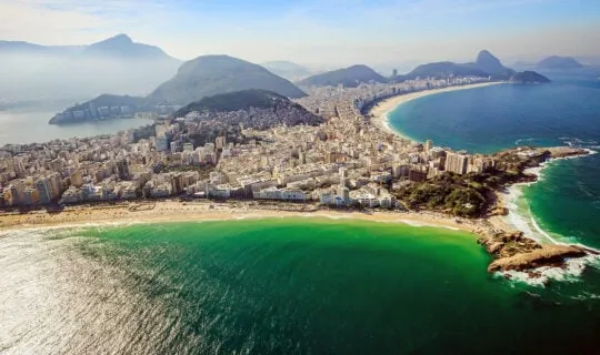 aerial view of rio de janeiro and beaches