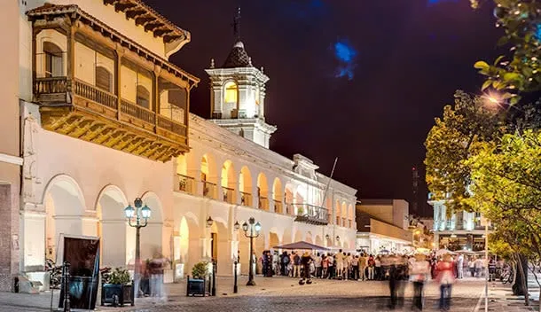 people walking in the town of salta