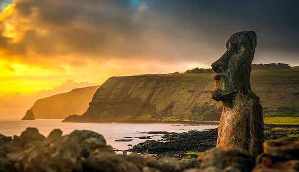 Moai Statues in Easter Island Chile