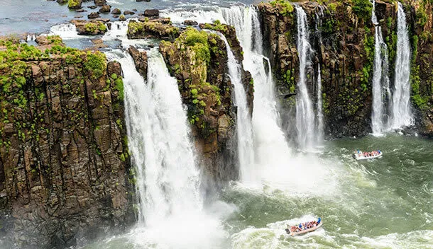 boats at iguazu falls