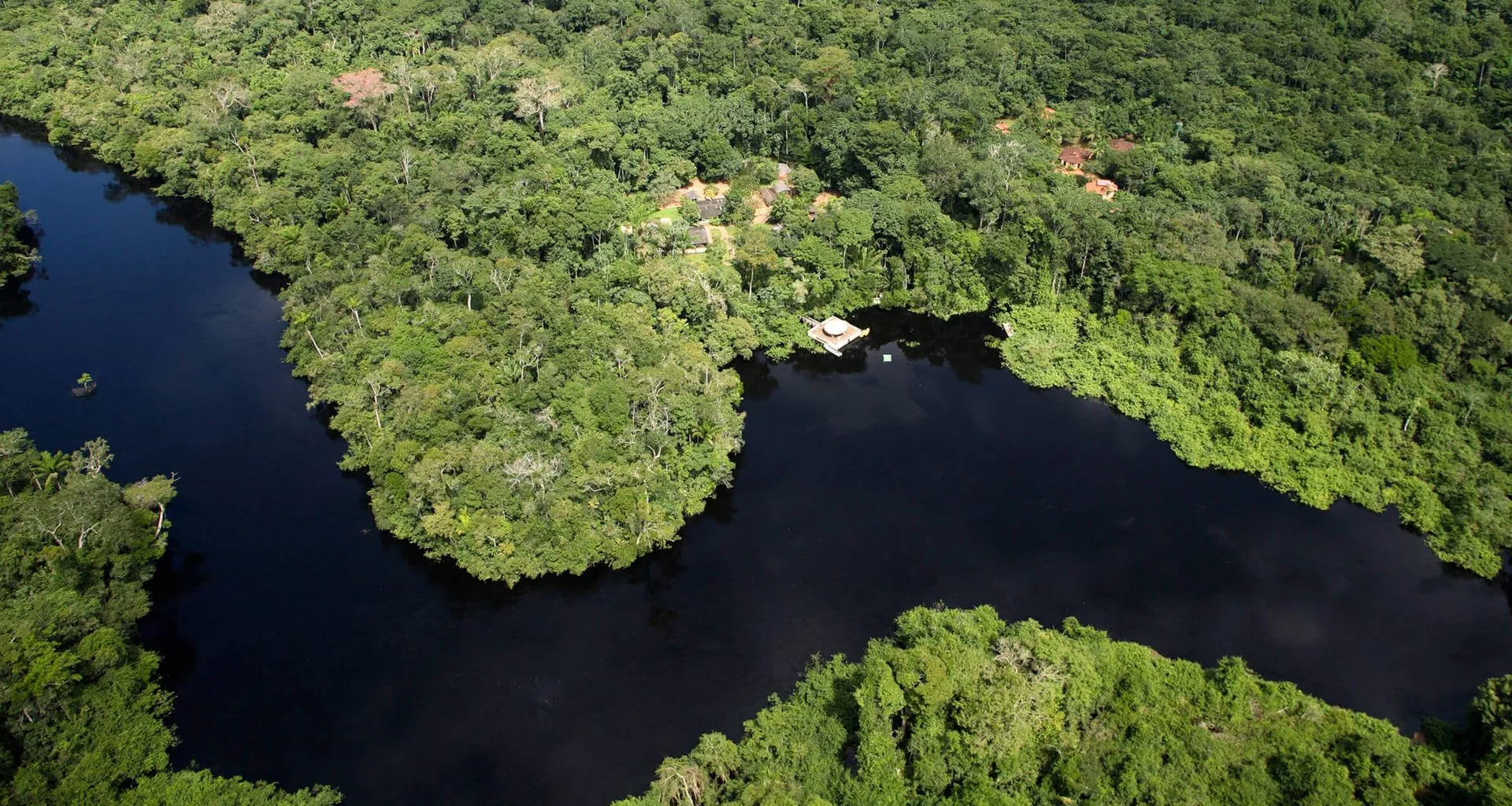 aerial view of the cristalino lodge
