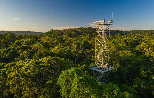 Aerial tower at Cristalino Lodge Brazil