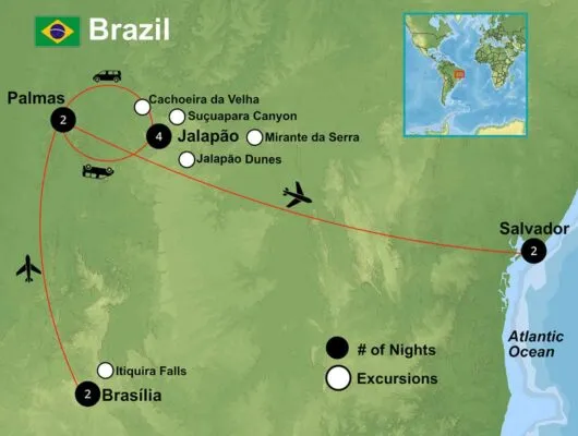 Jalapao Brazil Tour Map