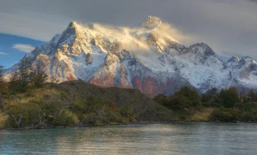 Mountains on sunny day outside Natales