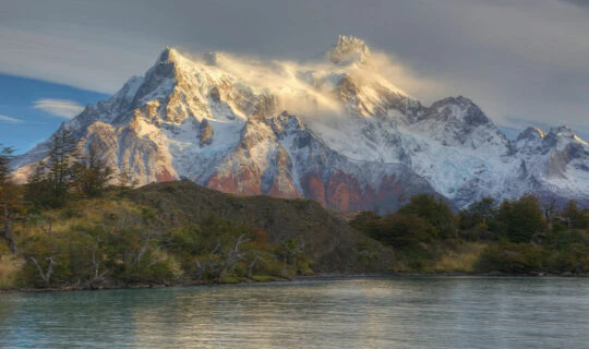 Mountains on sunny day outside Natales